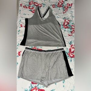 Vince Camuto Black and Gray Tank Top and Shorts Matching Set Super Soft & Comfy